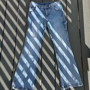 Y2K cargo flare jeans